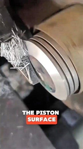 Piston Modification Process Using a lathe #engineering #mechanic