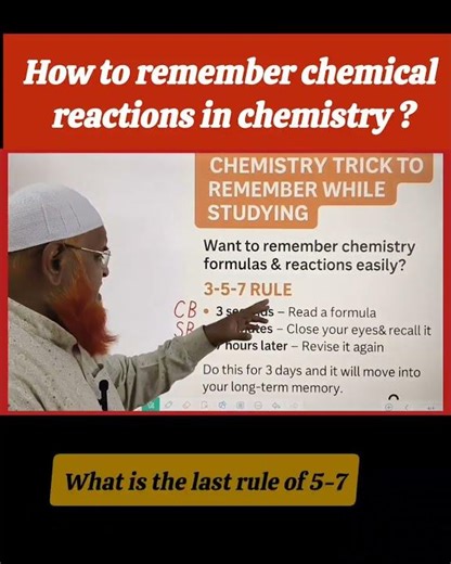 The 3-5-7 rule that actually makes chemistry stick #shorts #studytips