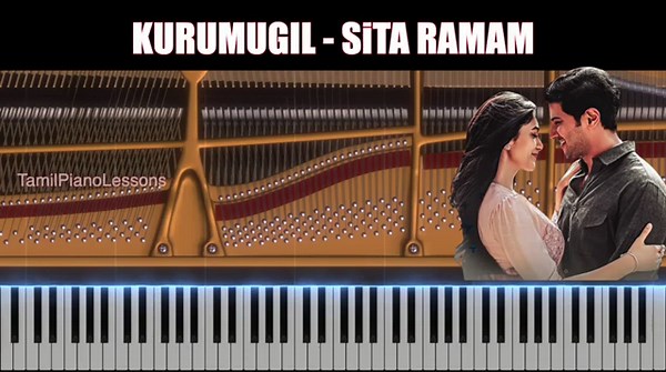 Kurumugil - Sita Ramam | Synthesia Piano Tutorial | Full song | TamilPianolessons