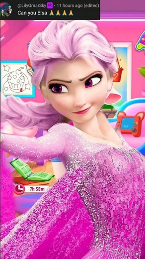 Elsa Princess Cosplay By My Talking Angela 2 #disney #elsa #princess #makeup #mytalkingangela2 #fyp