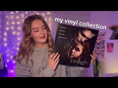 ASMR my record collection 💿🎶 with clicky whispers & gentle tapping