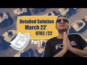 A Level Physics | Past Paper | Paper 22 | Cambridge 9702 March 2022 Solution | Part 1 #BhinNoods