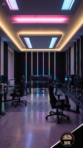 Ultra-Luxury Gaming Room 🎮 | Dream Gaming Setup | RGB LED Makeover #shorts