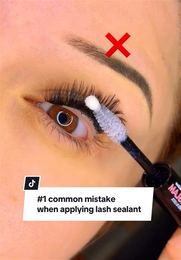 ❌ AVOID doing this most common mistake! Apply the sealant close to the base. It will help protect the bond & extend the life of your cluster lashes #volumelashes#wispyvolume#lashextensions#lashtips hard & stiff lash clusters tutorial