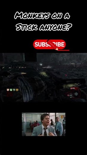 Pack-a-Punch crossbow = monkey on a stick 🎯💥 Zombies can’t resist it!