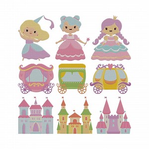 Disney Machine Embroidery Design, Princess Embroidery File, 9 Design, 6 Sizes, Instant Download - Etsy