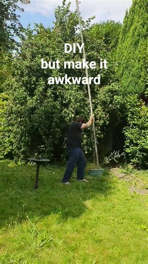 Trying to remove a washing line pole #nothingtoseehere