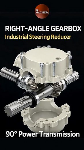 Right-Angle Gear Reducer | Industrial Steering Gearbox (90° Power Transmission) #gearbox #mechanic