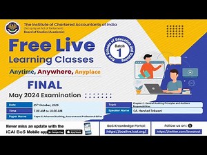 Final Paper 3 AAA&PE | Topic: Ch-2: General Auditing Principles and... | Session 1 | 25 Oct, 2023