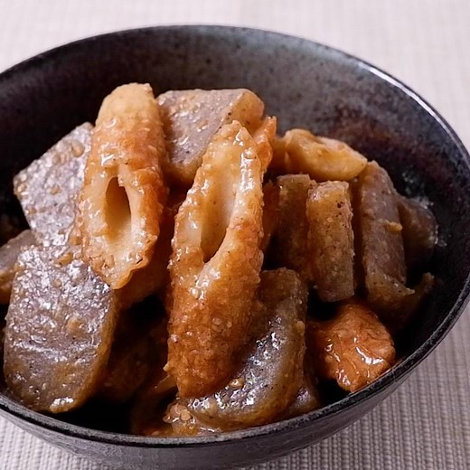 ちくわとこんにゃくのごま味噌炒め 作り方・レシピ | クラシル