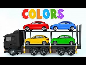 Colors for Children to Learn with Car Transporter Car Toys - Colours for Kids to Learn - Videos For Kids