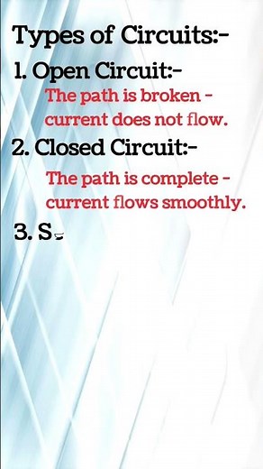 ⚡ What is Circuit? | Types of Circuits #electronics #education #Study Learn