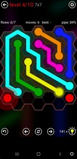 Flow Free Hexes Daily Puzzles 7x7 Level 1-10 (V2)