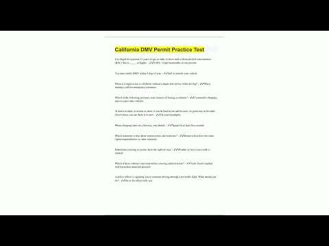 California DMV Permit Practice Test93