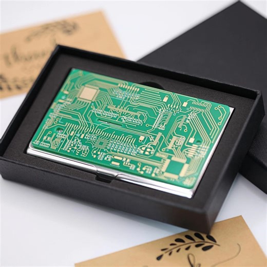 Recycled Circuit Board Business Card Case, Personalized PCB Card Case, Cyberpunk Tech Gifts - Etsy