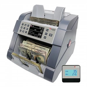Cassida B-8800R Adjustable 1,200 Bill Per Minute 1-Pocket Mixed Denomination Bill Counter with Multi-Sensor Counterfeit Detection