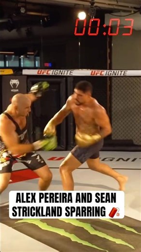Alex Pereira and Sean Strickland throwing down 🥊 👀😳