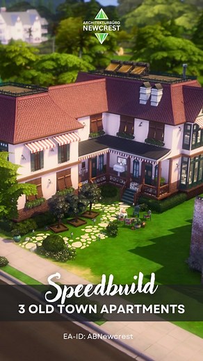 3.1K views · 150 reactions | Sims 4 apartment build with three different rentals - no CC, tested and in the gallery for you! EA-ID is ABNewcrest.  | ABNewcrest Builds | Facebook