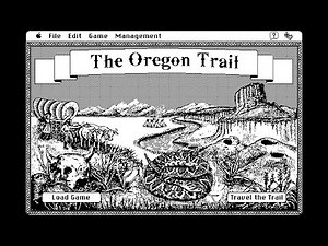 The Oregon Trail - longplay fullplay - MECC, 1991 - Macintosh black & white - educational gaming