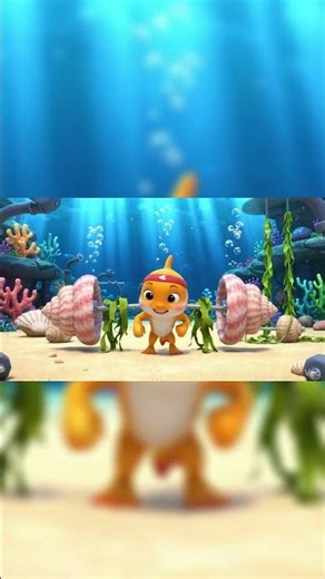 Baby Shark Gym Workout 🦈💪 3D Pixar Animation | ฉลามน้อยยกน้ำหนัก #babyshark