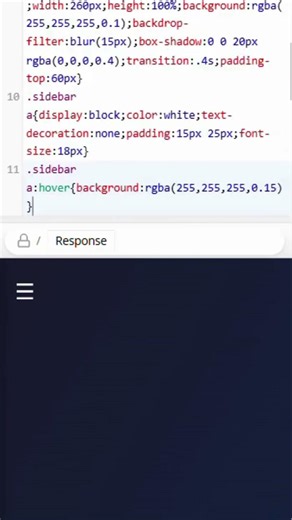 #HTML #CSS #JavaScript #Glassmorphism #Sidebar #WebDevelopment #Frontend #CodingTutorial