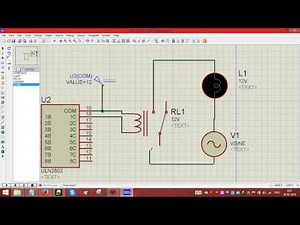 Interfacing of Relay and AC supply through AVR in ISIS Proteus