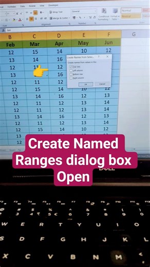 Create Named Range Fast #shorts #shortcuts #exceltips