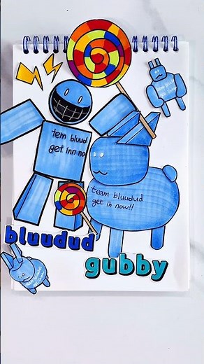 🌈diy sticker🌈 BLUUDUD & gubby diysticker from forsaken 로블록스 포세이큰 블루두드 스티커만들기 #sticker #forsaken