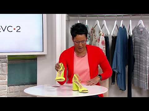 Sam Edelman Leather Block Heeled Sandals - Daniella on QVC