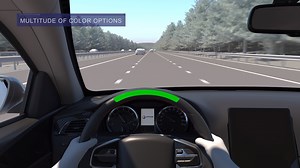 The third component of the Driver State System is the patented Lightbar, integrated with the steering wheel rim. Lightbar supports important safety notifications like frontal collision or to indicate that hands have been removed from the wheel, and is visible in the driver's periphery, helping to significantly reduce reaction time needed to respond to an event. Lightbar directly impacts driver safety, and we're proud to implement this technology in vehicles. | Joyson Safety Systems