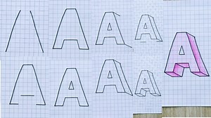 14K views · 62 reactions | How to draw 3D letter A | Letter A drawing | Priyanka creative guru | Facebook