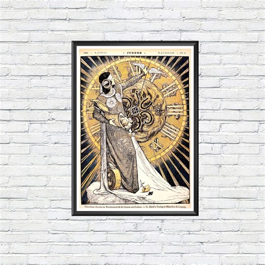 Jugend Magazine Art Nouveau Print, German Jugendstil Cover Illustration, Vintage European Wall Art Poster - Etsy UK