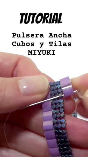 Tutorial Pulsera Ancha con Tila y Cubos Miyuki #tutorial #diy #hechoamano
