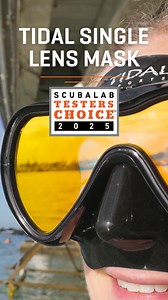 Tidal Single Lens Mask: ScubaLab Testers Choice ✅ We tested six new single-lens masks for a head-to-head evaluation, and the Tidal Mask didn’t disappoint. The standout feature? That anti-fog film that keeps your view crystal clear without needing to reach for any defogging products. The silicone skirt offers a snug, comfortable fit, keeping the water out. A few divers did mention it felt a bit tight under the nose, though. The optional lens tint is perfect for bright, sunny days. In the end, it’