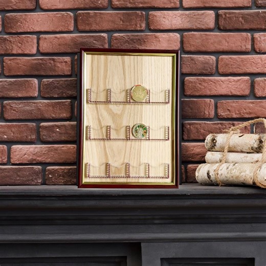 Custom Wooden Display Frame for 12 Challenge Coins – Handmade Coin Holder Gift! - Etsy
