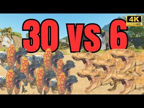 WHAT IF 6 T-Rex vs 30 Dilophosaurus? | Ultimate Battle for Survival | Jurassic World Evolution 3