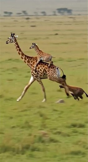 The Baby Giraffe Teased a Pack of Dogs 🦒😈🐶