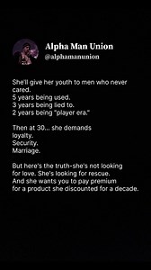 265 reactions · 38 shares | “Become a High-Value Alpha Male | Discipline, Confidence, Masculinity & Mental Toughness Motivation” Follow ➡️ @alphamanunion Do Share Your's Thought in Comment Section #alphamanunion #AlphaMale #Masculinity #HighValueMan #DisciplineEqualsFreedom SigmaMindset MaleConfidence SelfImprovement MentalToughness RealMen AlphaLifestyle MenMotivation GrindMindset FocusOnYourself MasculineEnergy PowerMoves | Alpha Man Union | Facebook