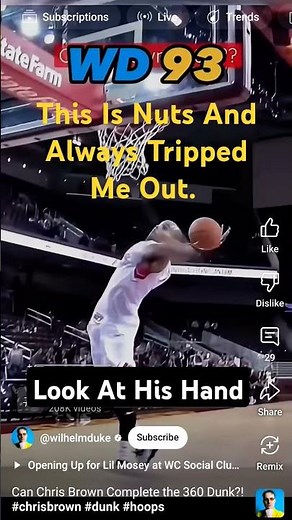 Chris Brown Slam Dunk Contest With His Hand Morphing As He Grabs The Ball To Slam Dunk. "Alien"