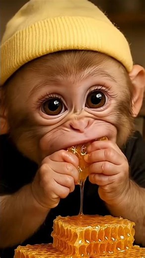 Baby Monkey’s First Honeycomb Feast 🍯🐵Prepare