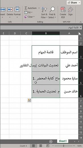 كالمحترفين في الاكسل كتابة اكتر من سطر بالخلية علي كافة الجدول