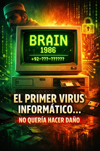 🧠💻 El primer virus informático no fue malicioso… fue una advertencia | Historia real que cambió Internet ¿Sabías que el primer virus de computadora de la historia no nació para atacar, sino para advertir? 😮 En 1986, cuando Internet apenas comenzaba, apareció Brain, el primer virus informático documentado del mundo. No robaba datos, no destruía archivos y no pedía rescates. Su objetivo era otro: demostrar que el software podía copiarse sin permiso. 🕰️💾 🧠 Brain fue creado por dos hermanos pa