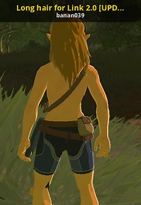 Long hair for Link 2.0 [UPDATED] Mod for The Legend of Zelda: Breath of the Wild (WiiU) | BotW Mods