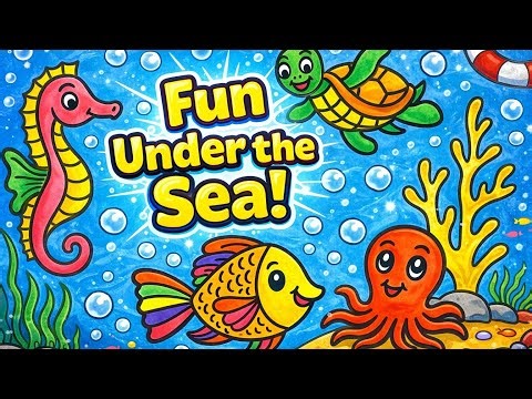 “How to Draw Underwater Scene | Fun & Easy Drawing for Kids| #art #drawing #kids #oilpastel #artist