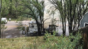 6.2K views · 87 reactions | VIDEO / DEVELOPING STORY: If you're seeing smoke from the west side of Colorado Springs, it's because of an RV fire off Uintah Street and Mesa Road shortly after 1:30 p.m Sunday. Traffic is blocked on Uintah. CSFD has extinguished the fire. We're working to get more details. More information: https://gazette.com/news/article_f9350f62-b3fb-11ea-b80e-c32d82b55d04.html | The Gazette | Facebook