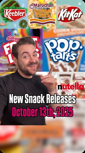 Here are some new snack releases to kick off your week! Froot Loops is going chocolate with Cocoa Loops, Pop-Tarts is bringing back a fan favorite flavor, Nutella and Kinder Bueno are getting ice creams starting this December, plus we have more from Maruchan, Keebler, Nissin, Kit Kat, Hershey, and Thomas’s. Are you excited for any of these new snack releases? #foodstagram #snacktime #snacks #kitkat #nutella #poptarts #groceryshopping #ramennoodles #cereal #eatingfortheinsta | snachwithzach