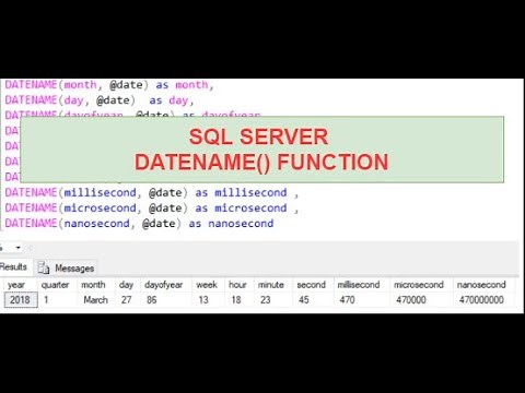 SQL Server DATENAME Function| How to get the date part for any specific date