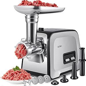 Meat Grinder, Sausage Stuffer, [2800W Max] Electric Meat Mincer with Stainless Steel Blades & 3 Grinding Plates,Sausage Maker & Kubbe Kit for Home Kitchen & Commercial Using