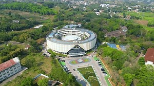 Established Aerial View of Rector Building of Padjadjaran University Bandung, West Java, Indonesia