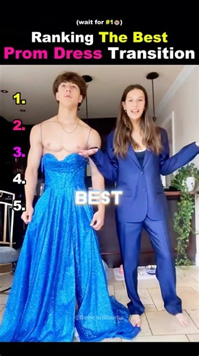Ranking The Best Prom Dress Transition prt 3 #shorts #viral #dress